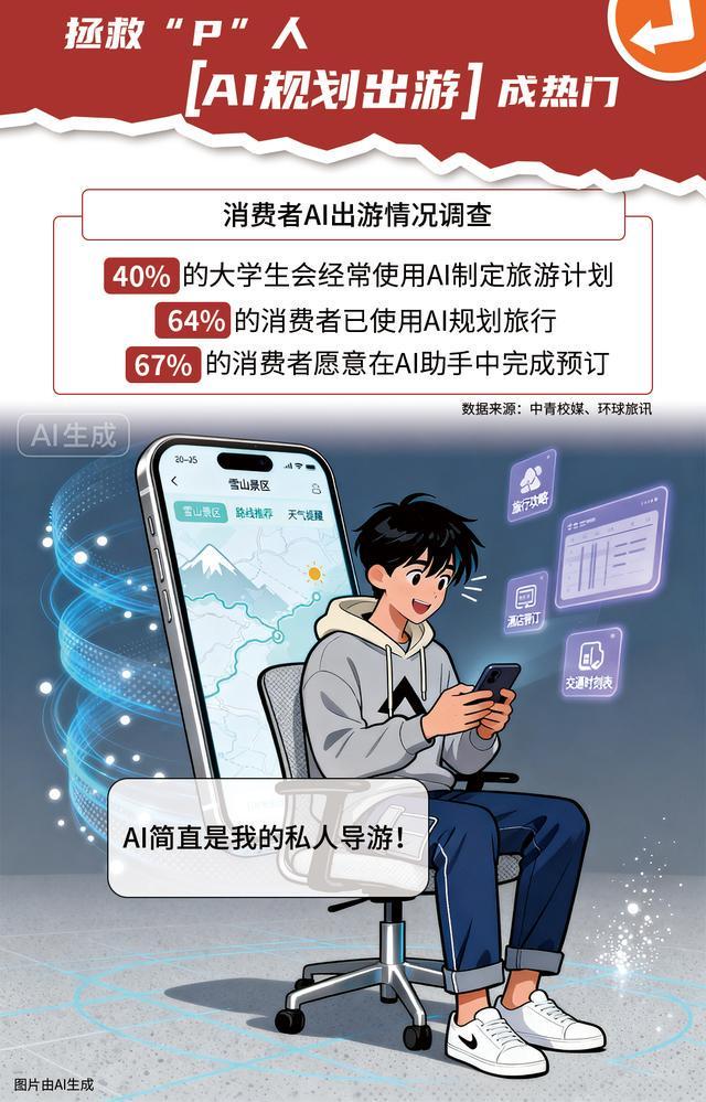 这条AI生成的总结了年轻人国庆旅游四大“新模式”(图1)